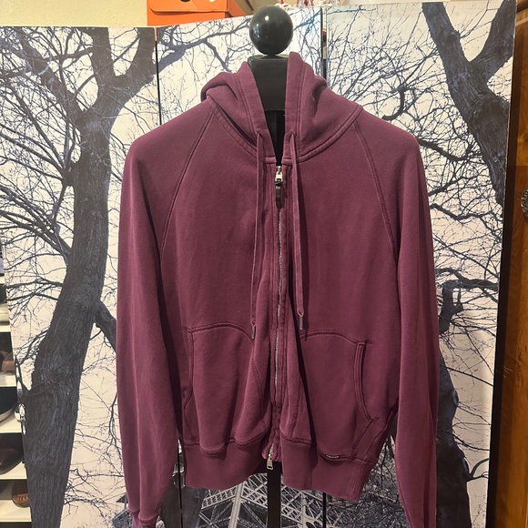 Tom Ford Grape/Purple Full 2-Way Zip Hoodie - Picture 1 of 6